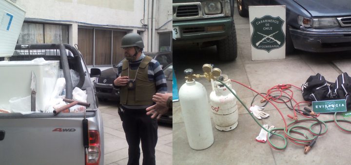 Angelino.cl - Carabineros recuperó cuantioso botín y materiales para robo de cajeros automáticos