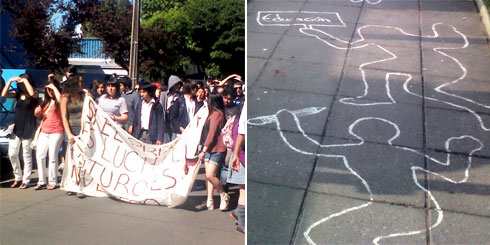 Estudiantes angelinos realizan marcha en adhesión a movilización latinoamericana por la educación en Chile