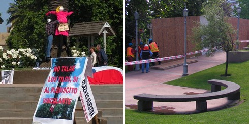 Movimiento ciudadano protesta en inicio de cierre por estacionamientos subterráneos en Plaza de Armas