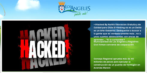 Hackean Web Municipal de Los Ángeles, con llamado a "Educacion Gratuita y de Calidad para Chile"