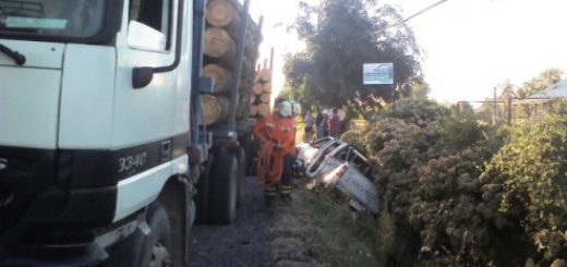 Siete lesionados, 3 de ellos menores de edad, fue el saldo de una colisión entre una camioneta y un camión forestal en el camino a Nacimiento