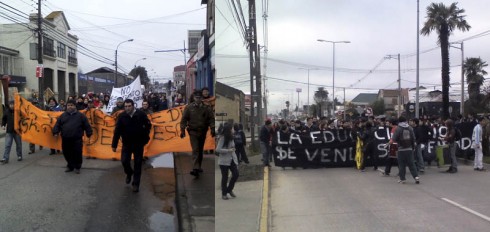 Estudiantes y pobladores marcharon por el centro de Los Ángeles Estudiantes y pobladores marcharon por el centro de Los Ángeles