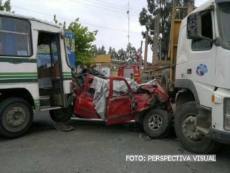 Accidente fatal entre camioneta, camión y bus en cruce Pata de Gallina en Los Ángeles
