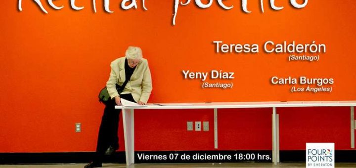 Recital poético gratuito con la participación de Teresa Calderón, Yeny Díaz y Carla Burgos