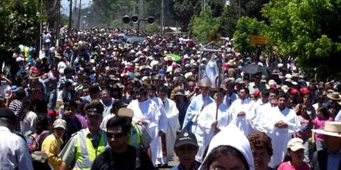 Masiva peregrinación a la Fiesta de la Purísima en San Carlos Purén