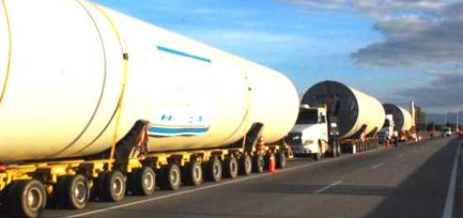 Traslado de aerogeneradores para Parque Eólico de Cuel significará despliegue vial único