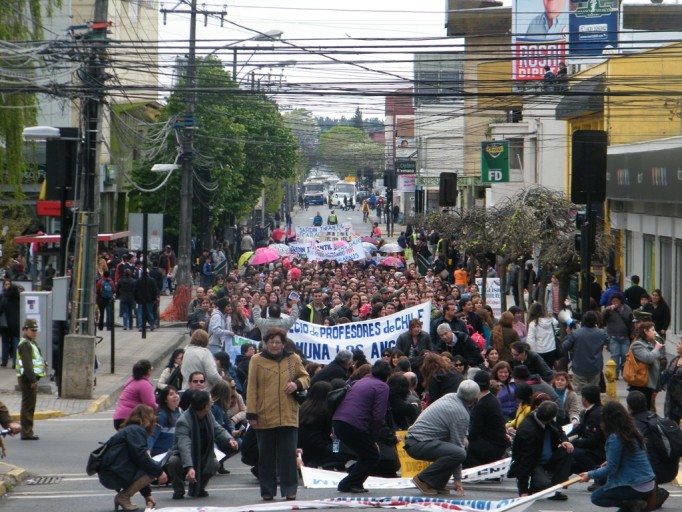 Masivo paro de profesores en la provincia del Bío Bío